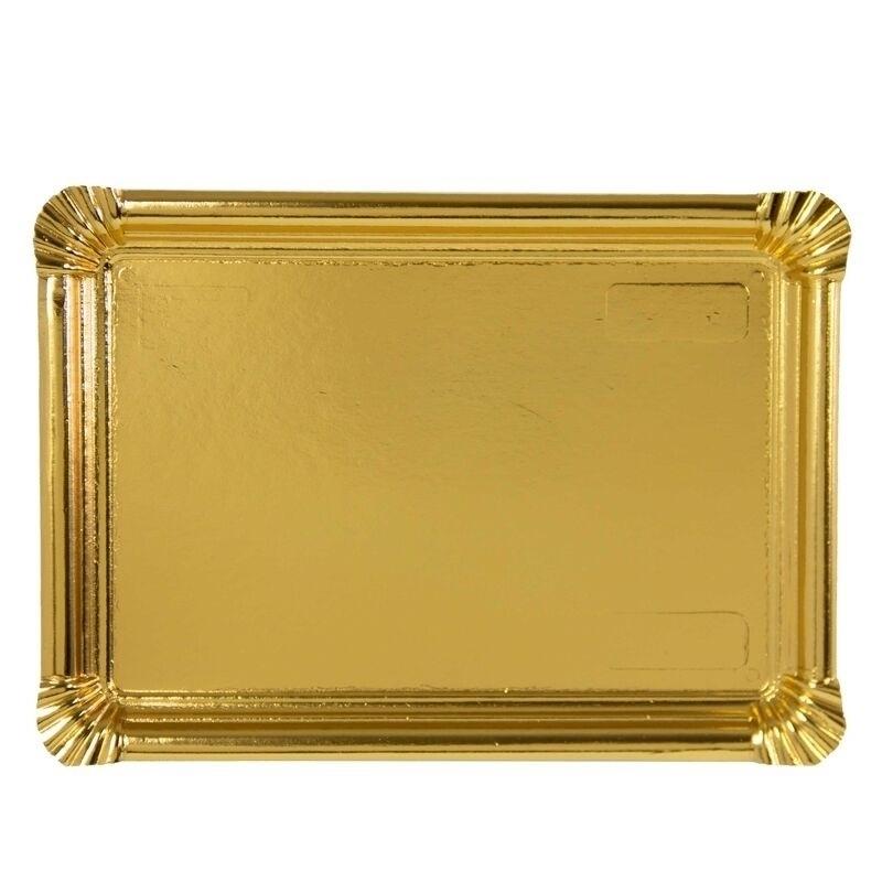 BANDEJAS CARTON ORO 36X28CM N11 PAQUETE 50 UNIDADES