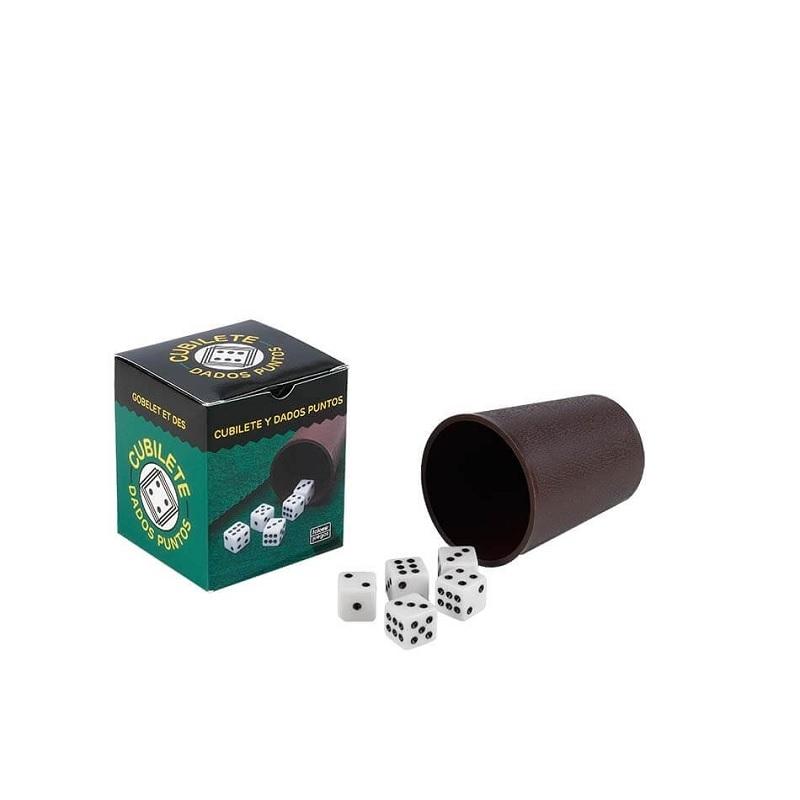 CUBILETE CON DADOS DE PUNTOS FALOMIR CAJA CARTON