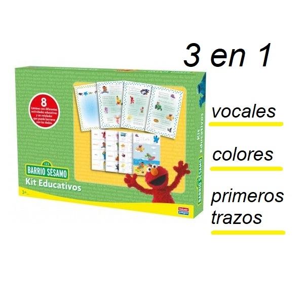 JUEGO BARRIO SESAMO KIT EDUCATIVO 3 EN 1 FALOMIR