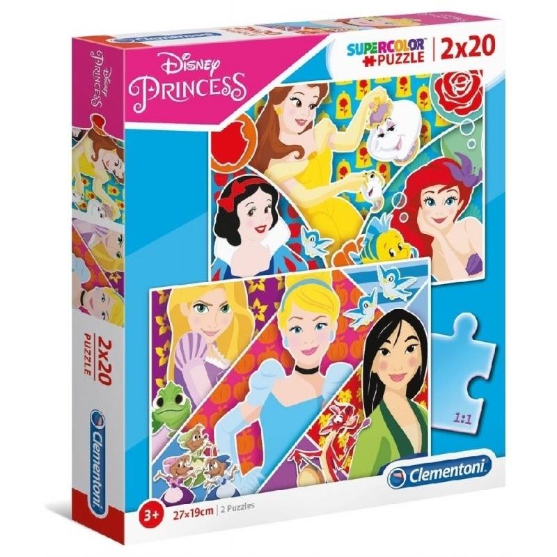 PUZZLE 2X20 PIEZAS DISNEY PRINCESS CLEMENTONI 24766