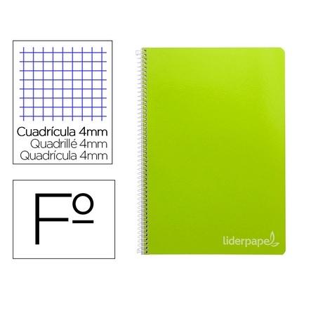 CUADERNO ESP FOLIO 4X4 TDD 80H 75GR CON MARGEN LIDERPAPEL VERDE