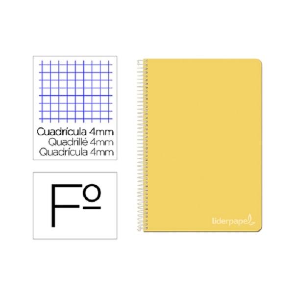 CUADERNO ESP FOLIO 4X4 TDD 80H 75GR CON MARGEN AMARILLO LIDERPAPEL