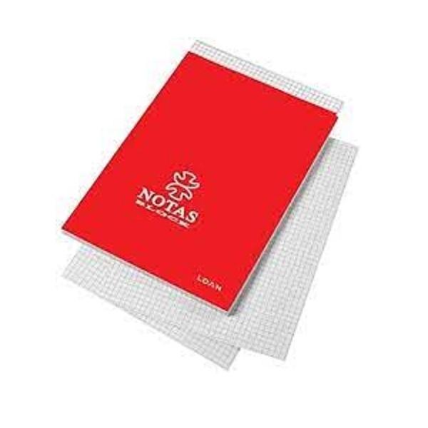 BLOCK DE NOTAS FOLIO CON TAPA T-501 CUADRICULADO 4X4