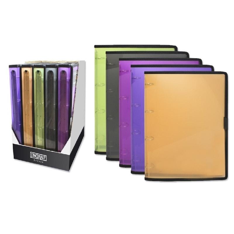 CARPETA 4 ANILLAS 25MM DINA4 PPP POLIPROPILENO CON RIBETE  324809