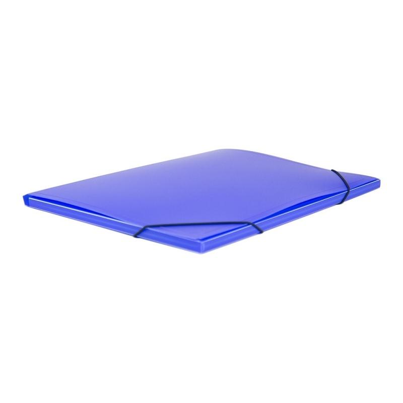 CARPETA DE GOMAS CON SOLAPAS FOLIO PPP LOMO 351X271X10mm AZUL