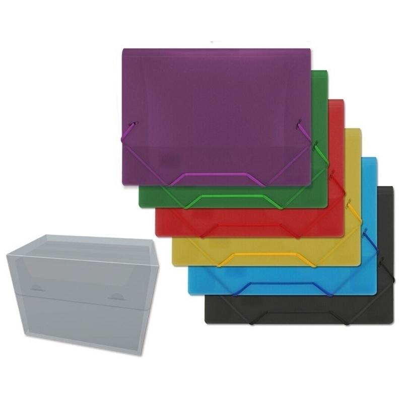 CARPETA DE GOMAS CON SOLAPAS DINA5 PPP COLOR TRANSLUCIDO  310987