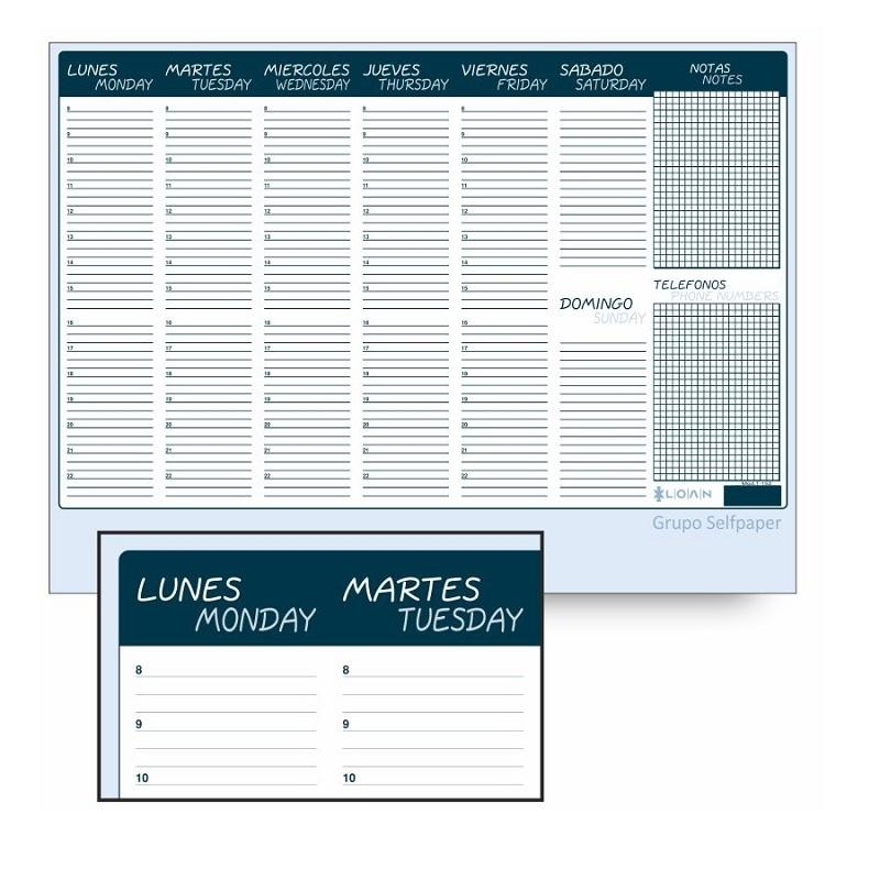 PLANNING SOBREMESA SEMANAL VADE LOAN T152