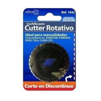 CUCHILLA RECAMBIO CUTTER CIRCULAR OFFICE BOX 45MM CORTE LISO
