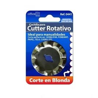 CUCHILLA RECAMBIO CUTTER CIRCULAR OFFICE BOX 45MM CORTE BLONDA