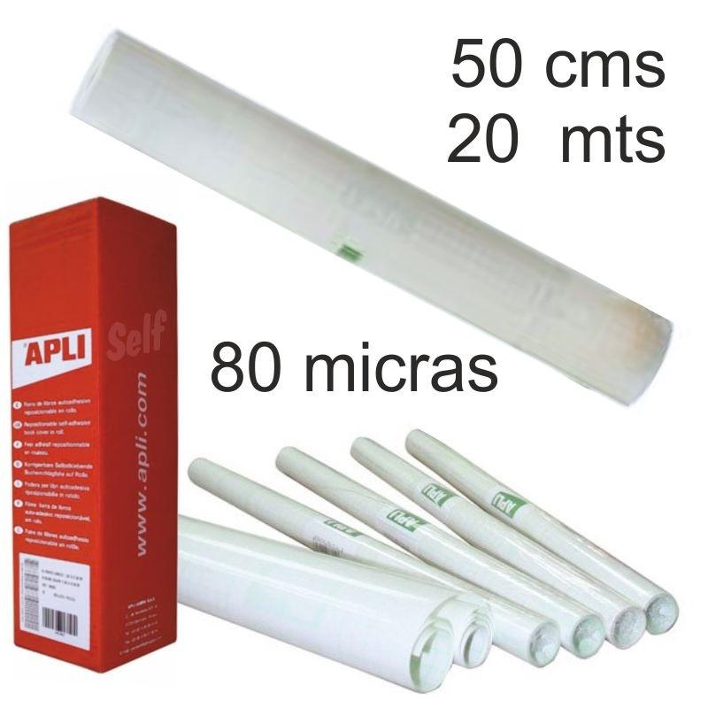FORRO DE LIBROS ROLLO 0,50X20M 80M ADHESIVO REMOVIBLE