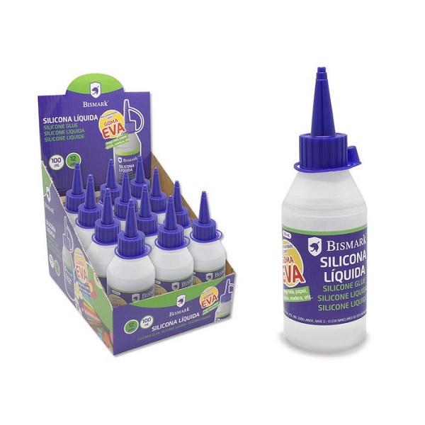 COLA DE SILICONA LIQUIDA GOMA EVA BISMARK 100ML  (12)