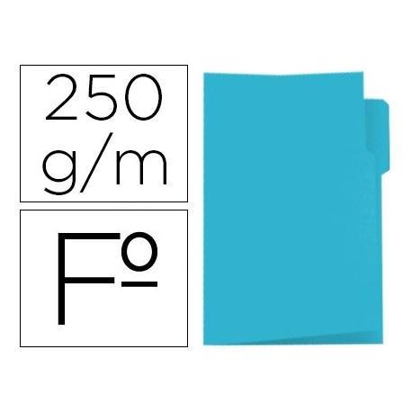 SUBCARPETA CON PESTAÑA IZQUIERDA FOLIO GIO AZUL 400018735 ( 50 )