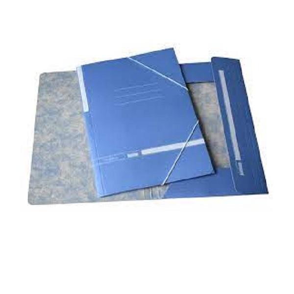 CARPETA DE GOMAS 4º CUARTO DINA5 CARTON AZUL CON BOLSA