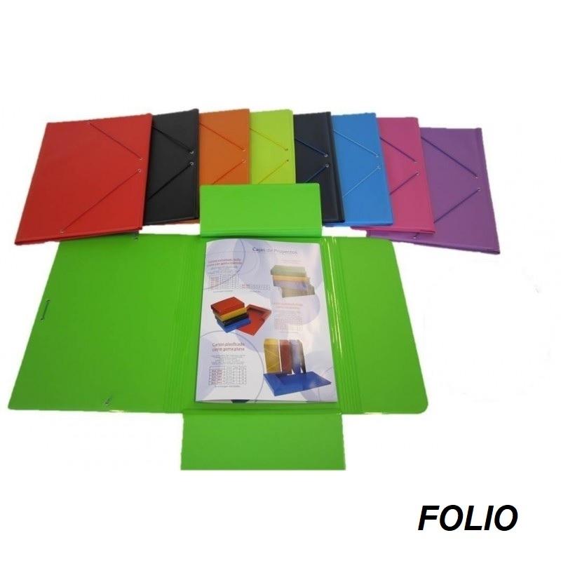 CARPETA DE GOMAS CON SOLAPAS FOLIO PVC SARO 2321 SURTIDO