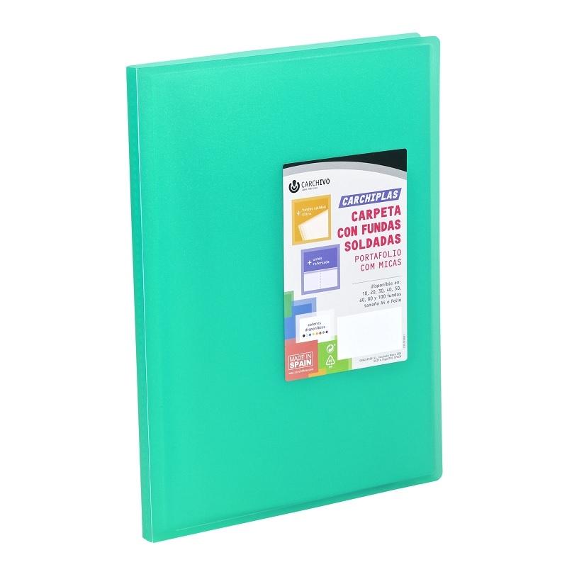 CARPETA DE 30 FUNDAS FOLIO CARCHIVO POLIP VERDE FSH
