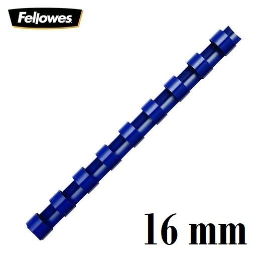 CANUTILLO PLASTICO 16MM 100UDS FELLOWES AZUL