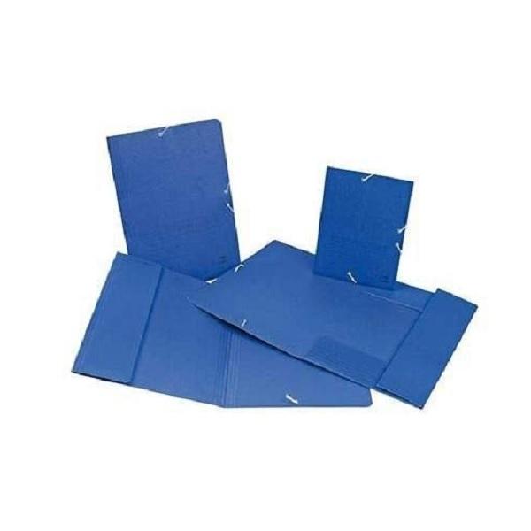 CARPETA DE GOMAS CARTON AZUL 3 SOLAPAS FOLIO REF.4633 32