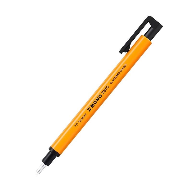 GOMA DE BORRAR TOMBOW MONO ZERO NEON BORRADOR DE PRECISION PUNTA REDONDA CUERPO NARANJA NEON EH-KUR56