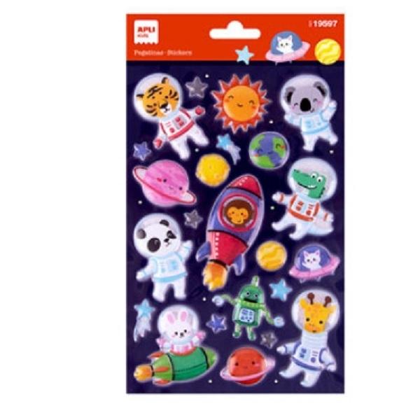 PEGATINAS BLISTER ETIQUETAS PEGAT. ANIMALES ESPACIO 1H