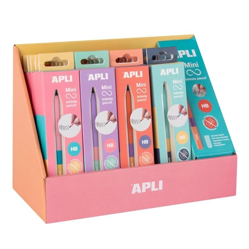 LAPIZ PERPETUO EXPOSITOR MINI INFINITE PENCIL HB TRICOLOR 20U