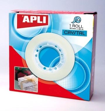 CINTA ADHESIVA 19X33M CRYSTAL APLI (  11167  )