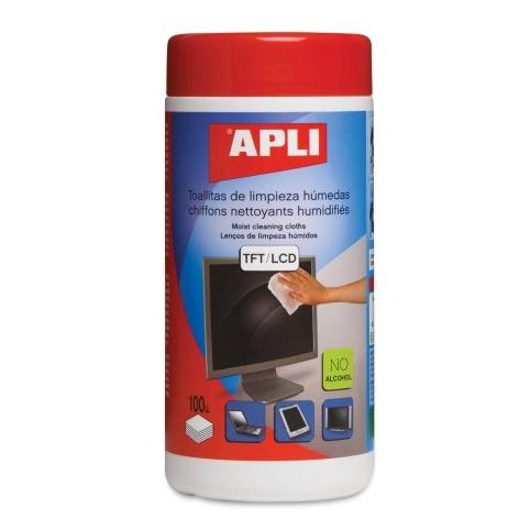 TOALLITAS LIMPIEZA PANTALLAS APLI 100UDS  (  11302  )