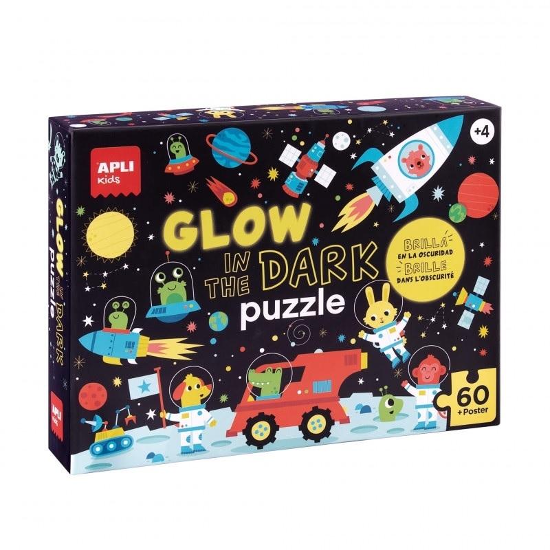 JUEGO APLI PUZZLE GLOW IN THE DARK ESPACIO 60U. (  18813  )