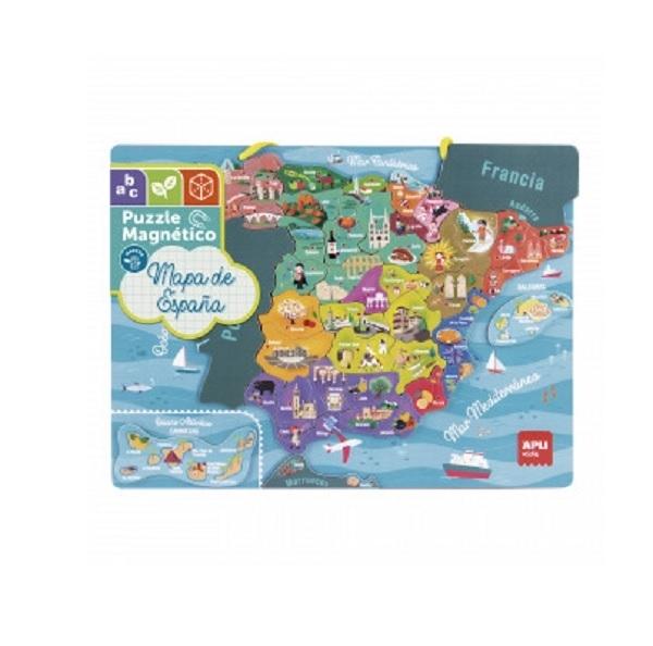 PUZZLE EDUCATIVO MAGNETICO APLI KIDS MAPA DE ESPAÑA 50 PIEZAS