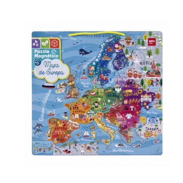 PUZZLE EDUCATIVO MAGNETICO APLI KIDS MAPA DE EUROPA 45 PIEZAS