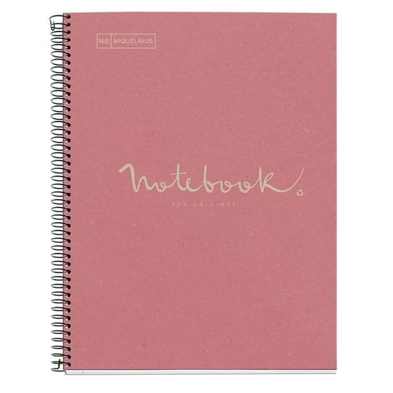 CUADERNO ESP DINA4 LINEAS 80H 80GR ECO ROSA RECICLADO