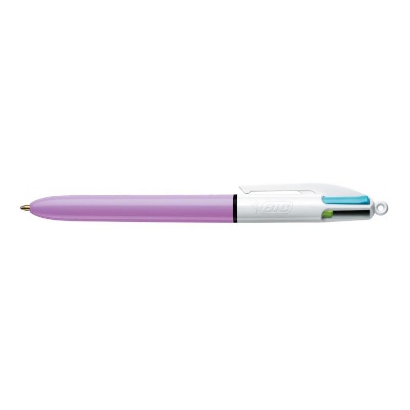 BOLIGRAFOS BIC DE 4 COLORES FUN LILA
