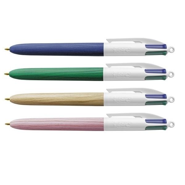 BOLIGRAFO 4 COLORES BIC WOOD (30)