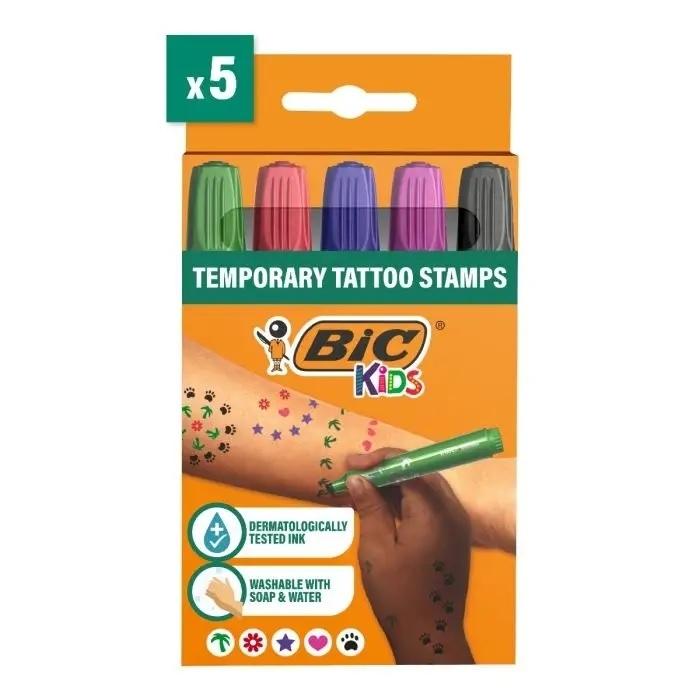 ROTULADORES PARA HACER TATUAJES BIC KIDS TATTOO 5 STAMPS EU