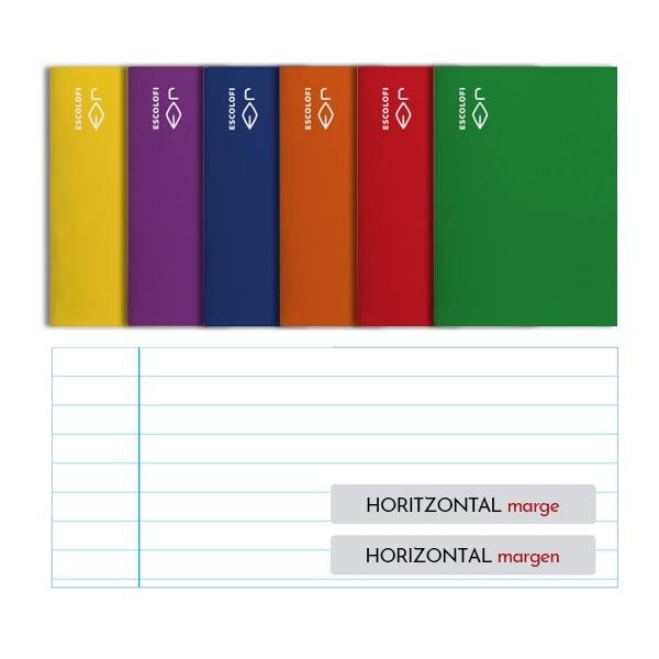 LIBRETA GRAP FOLIO LINEAS TBB 50H 70GR CON MARGEN ESCOLOFI VERDE