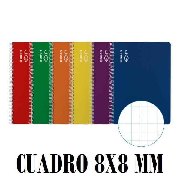 CUADERNO ESP FOLIO 8X8 TDD 100H 70GR ESCOLOFI NARANJA