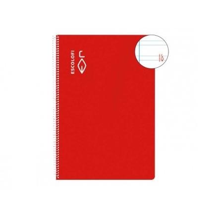 CUADERNO ESP FOLIO MONTESSORI 3,5MM TDD 100H 70GR CON MARGEN ESCOLOFI ROJO