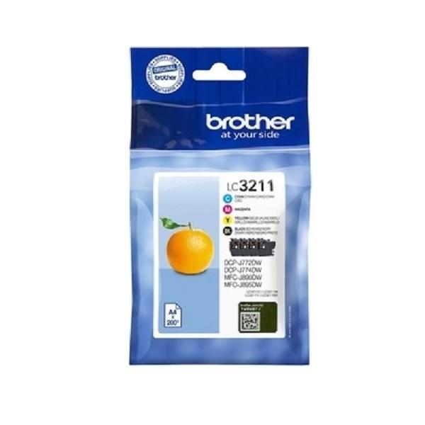 CARTUCHO ORIGINAL BROTHER TINTA LC3211VAL PACK DE 4 COLORES MFCJ890DW, MFCJ895DW
