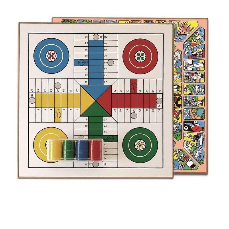 TABLERO DE PARCHIS OCA CON ACCESORIOS 40X40CM