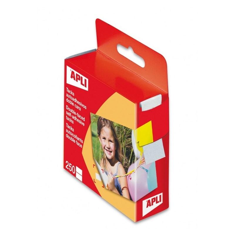 PUNTOS ADHESIVOS TACKS APLI 12X16 AUTOADHESIVOS 2 CARAS CAJA DE 250UDS  (  00113  )