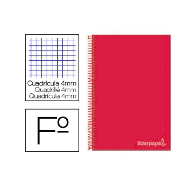 CUADERNO ESP FOLIO 4X4 TDD 80H 75GR CON MARGEN ROJO LIDERPAPEL