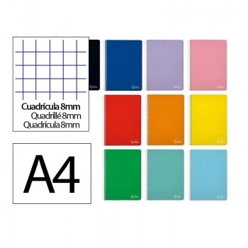 CUADERNO ESP DINA4 8X8 TDD 80H 90GR LIDERPAPEL SURTIDO BF66