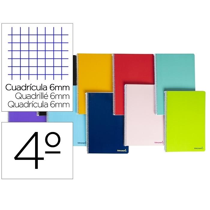 CUADERNO ESP DINA5 6X6 TBB 80H 60GR CON MARGEN LIDERPAPEL SURTIDO