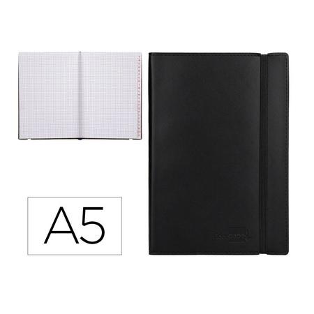 CUADERNO INDICE COSIDO LIDERPAPEL SIMIL PIEL DINA5 120 HOJAS 70G/M2 INDICE NEGRO