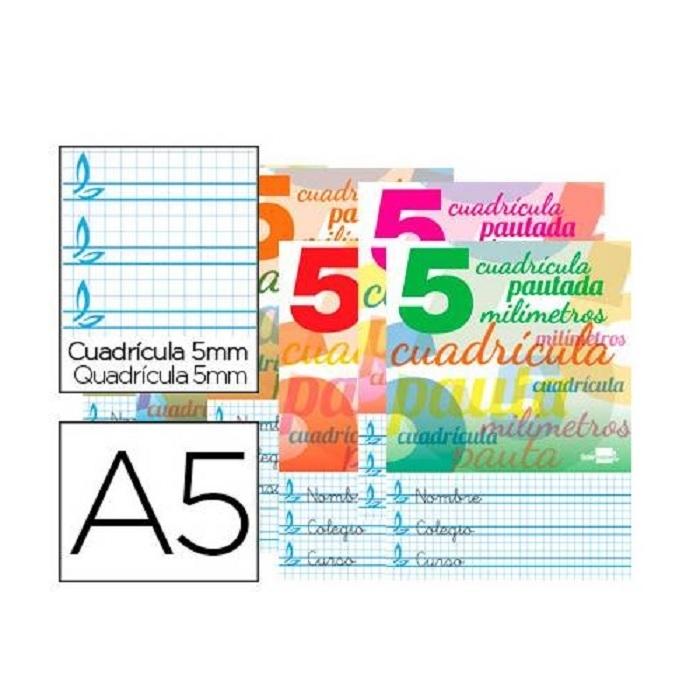LIBRETA GRAP DINA5 5X5 PAUTADO TBB 32H 70GR LIDERPAPEL