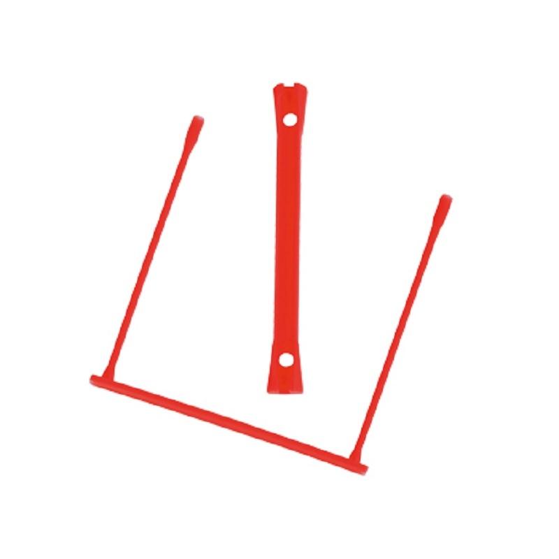 FASTENER ENCUADERNADOR Q-CONNECT PLASTICO D-CLIPS COLOR ROJO CAJA DE 100UDS