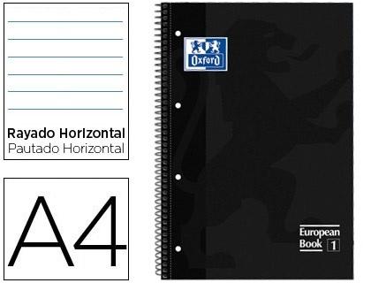 CUADERNO ESP 1 BANDAS TDD DINA4+  80H LINEAS NEGRO
