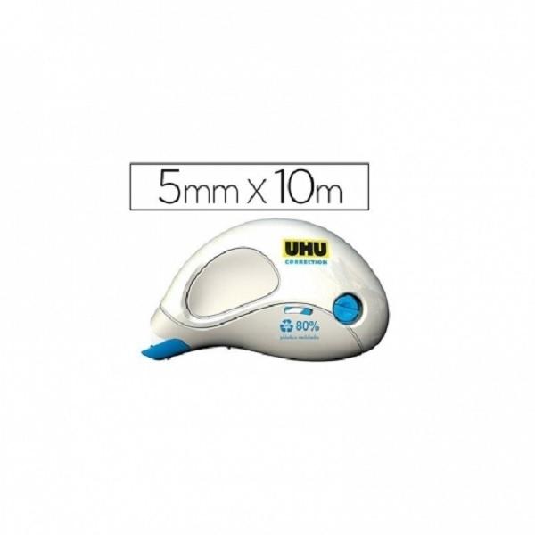 CINTA CORRECTORA UHU ROLLER COMPACTO 5 MM X 10 MT UNIDAD