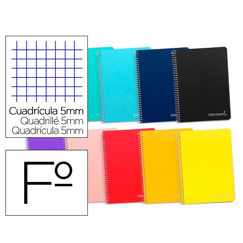 CUADERNO ESP FOLIO 5X5 TDD 80H 75GR CON MARGEN INSPIRE LIDERPAPEL BF64 SURTIDO
