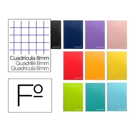 CUADERNO ESP FOLIO 8X8 TDD 80H 75GR CON MARGEN LIDERPAPEL SURTIDO