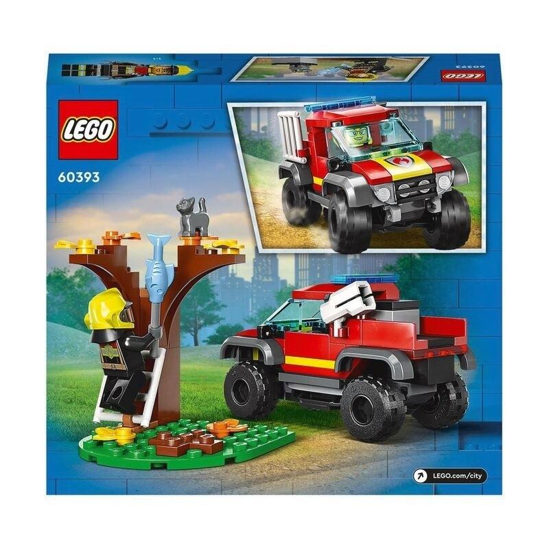 JUEGO DE LEGO CAMION DE RESCATE 4X4 DE BOMBEROS CITY LEGO 60393